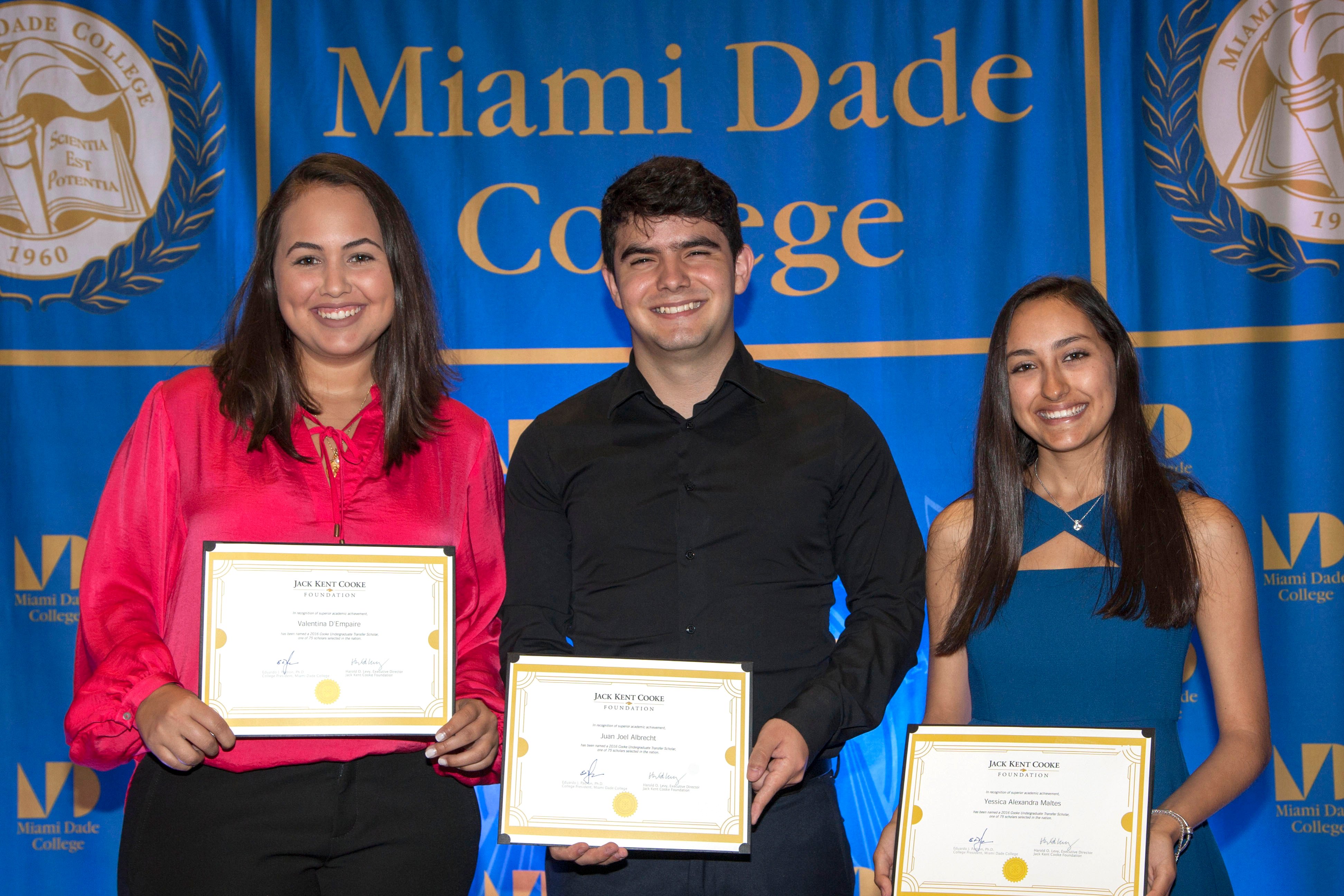 "It Feels Unreal" 3 Miami Dade College Grads Earn Cooke Scholarships