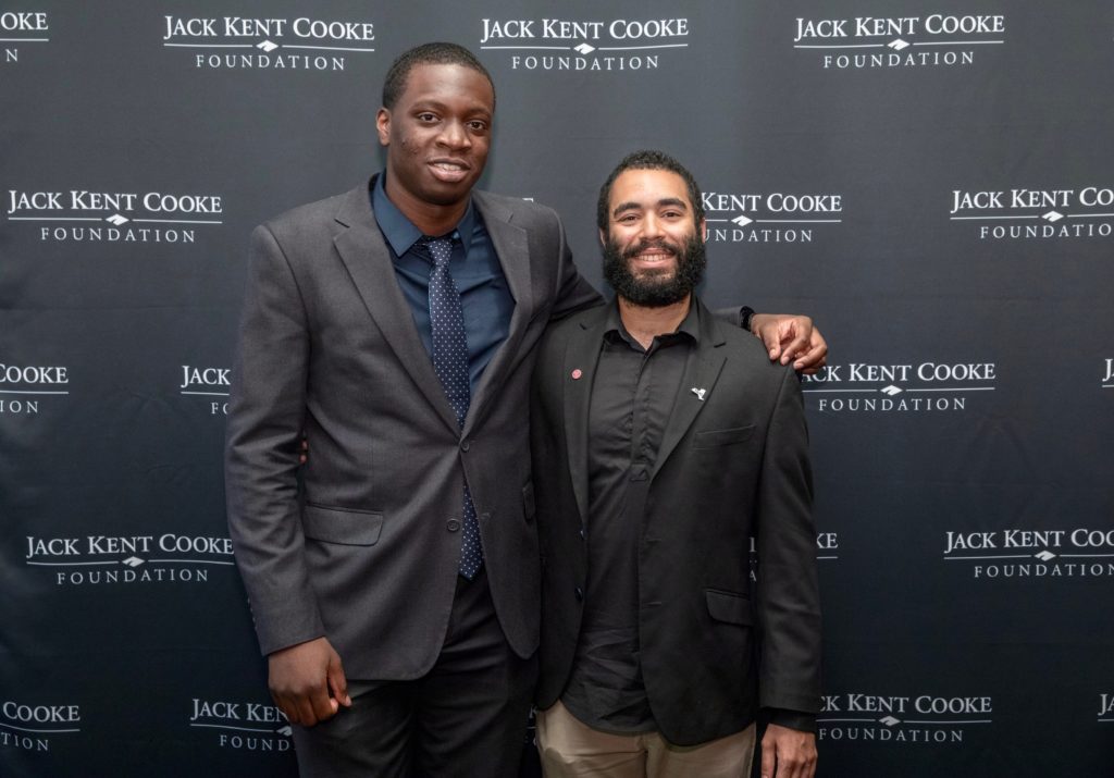 Cooke Scholars Jonah Okike-Hephzibah and Sebastian Roubert Martinez