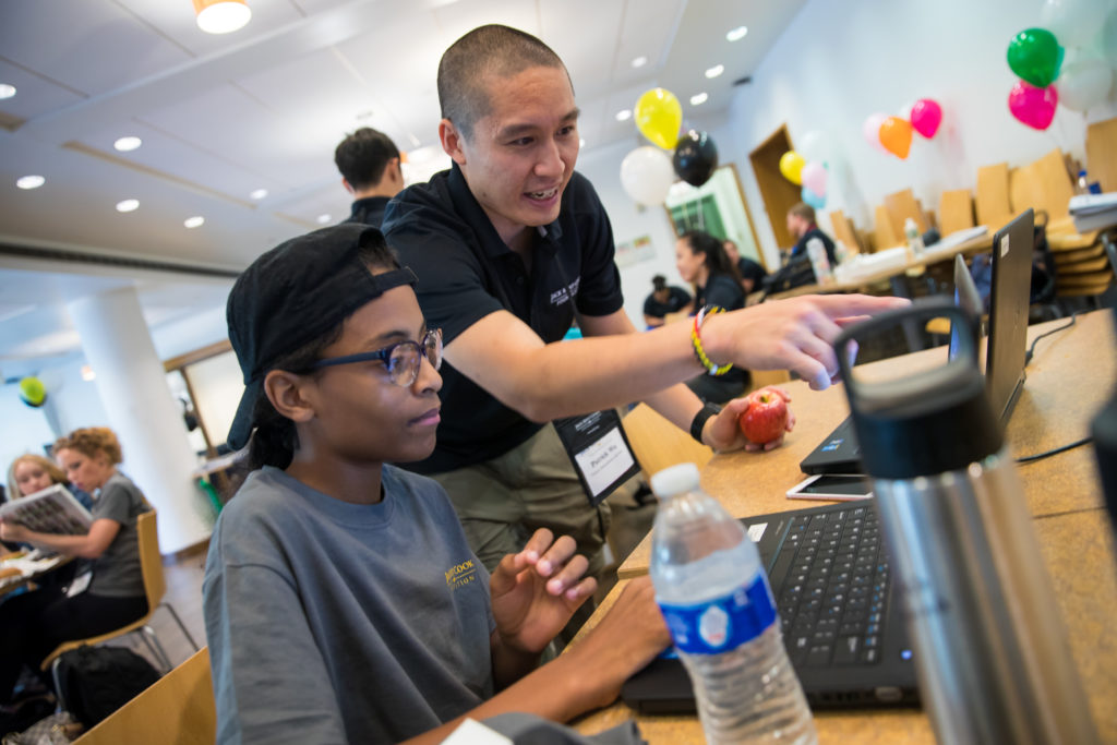 Educational Adviser Patrick Wu works with a Cooke Young Scholar