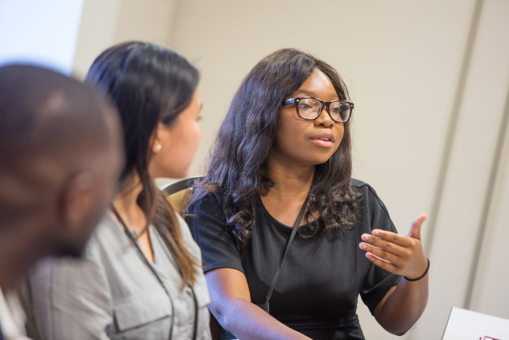 Cooke Scholars discuss topics at Scholars Weekend 2018.