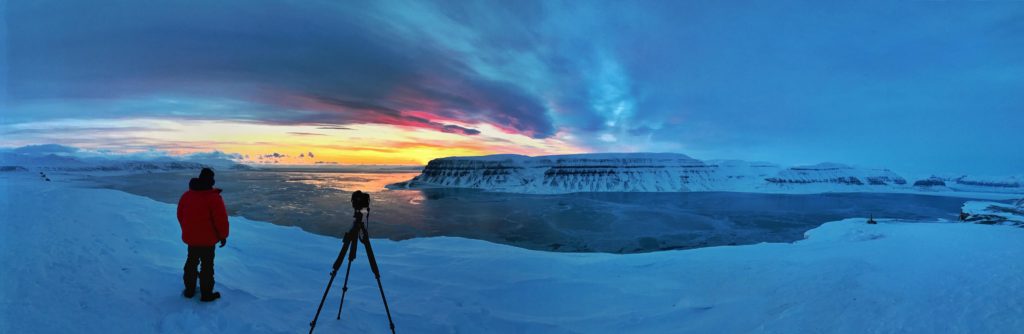 Cooke Scholar Harun Mehmedinovic filming the new HBO documentary Ice on Fire, from executive producer Leonardo DiCaprio 