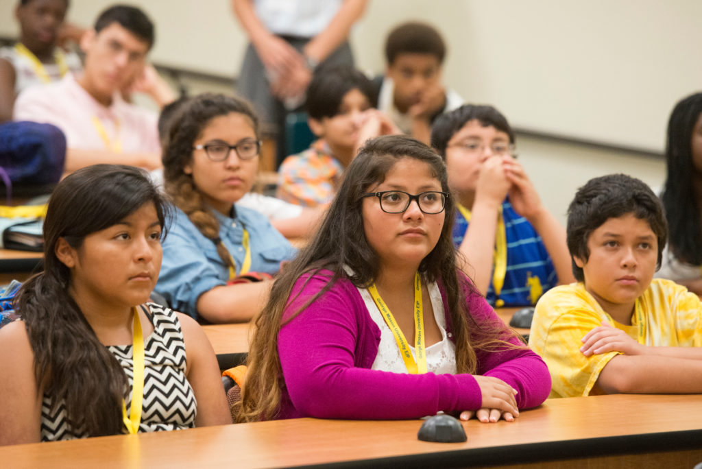 High school students participate in the Early Identification Program (EIP) at Fairfax campus. Photo by Alexis Glenn/Creative Services/George Mason University