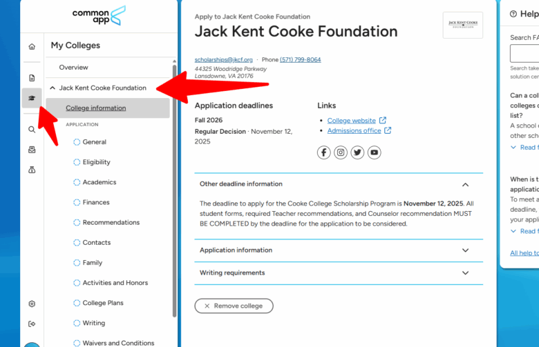FAQs - Jack Kent Cooke Foundation